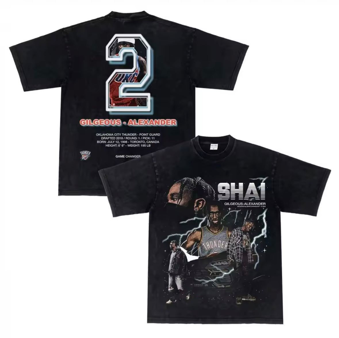 Shai Black Graphic Tee